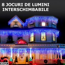 Instalatie De Craciun EDAR Model Turturi, 25 m, 640 Led-uri, Cu 8 Jocuri De Lumini, Franjuri, Pentru Exterior/Interior, Inter... Instalatie De Craciun EDAR Model Turturi, 25 m, 640 Led-uri, Cu 8 Jocuri De Lumini, Franjuri, Pentru Exterior/Interior, Inter...