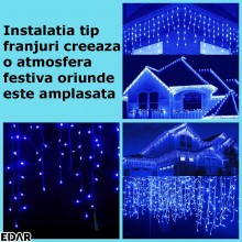Instalatie De Craciun Perdea Pentru Exterior/Interior Tip Franjuri EDAR, 25M, 480 Leduri, Fir Alb, Rezistenta La Apa, Interco... Instalatie De Craciun Perdea Pentru Exterior/Interior Tip Franjuri EDAR, 25M, 480 Leduri, Fir Alb, Rezistenta La Apa, Interco...