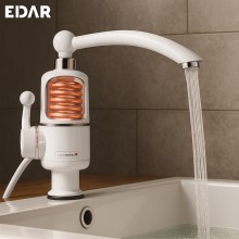 Robinet Electric EDAR Pentru Incalzire Apa Instant, Montare pe Chiuveta, 3000 W, Ideal pentru Bucatarie, Baie, Alb