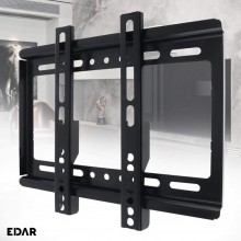 Suport TV LCD EDAR Reglabil, Compatibil 14–42 Inch, Capacitate 25 kg, Kit de Instalare Inclus, Culoare Neagra Suport TV LCD EDAR Reglabil, Compatibil 14–42 Inch, Capacitate 25 kg, Kit de Instalare Inclus, Culoare Neagra