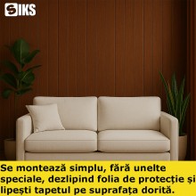 Rola Tapet 3D SIKS Autoadeziv, Model Riflaj In Relief, Aspect Lemn, Design Modern, Rezistent La Apa, Usor De Curatat Si Intre... Rola Tapet 3D SIKS Autoadeziv, Model Riflaj In Relief, Aspect Lemn, Design Modern, Rezistent La Apa, Usor De Curatat Si Intre...