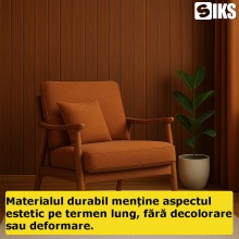 Rola Tapet 3D SIKS Autoadeziv, Model Riflaj In Relief, Aspect Lemn, Design Modern, Rezistent La Apa, Usor De Curatat Si Intre... Rola Tapet 3D SIKS Autoadeziv, Model Riflaj In Relief, Aspect Lemn, Design Modern, Rezistent La Apa, Usor De Curatat Si Intre...