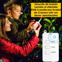 Instalatie De Craciun Smart RGB WiFi SIKS, Pentru Brad, Conectare Bluetooth, Control Aplicatie Telefon, Telecomanda, Jocuri D... Instalatie De Craciun Smart RGB WiFi SIKS, Pentru Brad, Conectare Bluetooth, Control Aplicatie Telefon, Telecomanda, Jocuri D...