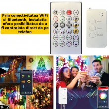 Instalatie De Craciun Smart RGB WiFi SIKS, Pentru Brad, Conectare Bluetooth, Control Aplicatie Telefon, Telecomanda, Jocuri D... Instalatie De Craciun Smart RGB WiFi SIKS, Pentru Brad, Conectare Bluetooth, Control Aplicatie Telefon, Telecomanda, Jocuri D...