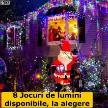 Instalatie Craciun Tip Turturi/Franjuri SIKS, 25 Metri, 640 Led-uri, Pentru Casa / Gradina / Gard, Cu 8 Jocuri De Lumini, Fra... Instalatie Craciun Tip Turturi/Franjuri SIKS, 25 Metri, 640 Led-uri, Pentru Casa / Gradina / Gard, Cu 8 Jocuri De Lumini, Fra...