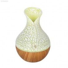Difuzor aroma SIKS® umidificator, purificator aer, rezervor 130 ml, galben/lemn deschis