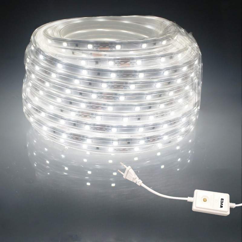 Banda Decorativa Craciun EDAR, 10m, 480 LED SMD2835, Alb Rece, IP65, Protectie Flexibila, Interconectabila, 220V, Exterior si... Banda Decorativa Craciun EDAR, 10m, 480 LED SMD2835, Alb Rece, IP65, Protectie Flexibila, Interconectabila, 220V, Exterior si...