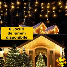 Instalatie Craciun Tip Turturi/Franjuri SIKS, 15 Metri, 320 Led-uri, Pentru Casa / Gradina / Gard, Cu 8 Jocuri De Lumini, Fra... Instalatie Craciun Tip Turturi/Franjuri SIKS, 15 Metri, 320 Led-uri, Pentru Casa / Gradina / Gard, Cu 8 Jocuri De Lumini, Fra...