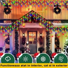 Instalatie Craciun Tip Turturi/Franjuri SIKS, 15 Metri, 320 Led-uri, Pentru Casa / Gradina / Gard, Cu 8 Jocuri De Lumini, Fra... Instalatie Craciun Tip Turturi/Franjuri SIKS, 15 Metri, 320 Led-uri, Pentru Casa / Gradina / Gard, Cu 8 Jocuri De Lumini, Fra...