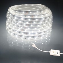 Banda Decorativa Craciun EDAR, 20m, 960 LED SMD2835, Alb Rece, IP65, 8 Jocuri de Lumini, Protectie Flexibila, Interconectabil...