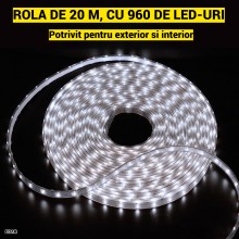 Banda Decorativa Craciun EDAR, 20m, 960 LED SMD2835, Alb Rece, IP65, 8 Jocuri de Lumini, Protectie Flexibila, Interconectabil... Banda Decorativa Craciun EDAR, 20m, 960 LED SMD2835, Alb Rece, IP65, 8 Jocuri de Lumini, Protectie Flexibila, Interconectabil...