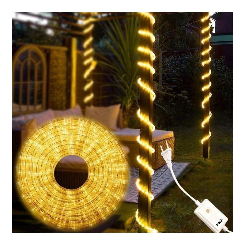 Banda Decorativa Craciun EDAR, 10 m, 480 LED SMD2835, Alb Cald, IP65, Protectie Flexibila, Interconectabila, 220V, Exterior s... Banda Decorativa Craciun EDAR, 10 m, 480 LED SMD2835, Alb Cald, IP65, Protectie Flexibila, Interconectabila, 220V, Exterior s...