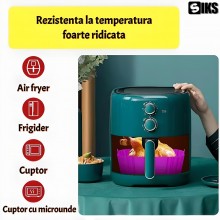 Tava De Protectie Din Silicon SIKS, Pentru Air Fryer, Universala, Pentru Friteuza, Prajit, Copt, Reutilizabila, Patrata, Mov
