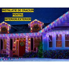 Instalatie De Craciun EDAR Model Turturi, 15 m, 320 Led-uri, Cu 8 Jocuri De Lumini, Franjuri, Pentru Exterior/Interior, Rezis... Instalatie De Craciun EDAR Model Turturi, 15 m, 320 Led-uri, Cu 8 Jocuri De Lumini, Franjuri, Pentru Exterior/Interior, Rezis...