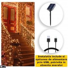 Instalatie De Craciun Liniara Solara SIKS Cu Telecomanda Pentru Exterior / Interior, 50 m, 500 LED-uri, Cu 8 Jocuri De Lumini... Instalatie De Craciun Liniara Solara SIKS Cu Telecomanda Pentru Exterior / Interior, 50 m, 500 LED-uri, Cu 8 Jocuri De Lumini...