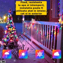Instalatie De Craciun Liniara Solara SIKS Cu Telecomanda Pentru Exterior / Interior, 50 m, 500 LED-uri, Cu 8 Jocuri De Lumini... Instalatie De Craciun Liniara Solara SIKS Cu Telecomanda Pentru Exterior / Interior, 50 m, 500 LED-uri, Cu 8 Jocuri De Lumini...