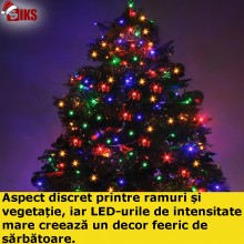 Instalatie De Craciun Liniara Led SIKS, 30 M, 300 LED-uri Mari Stil Diamant, Cu 8 jocuri de lumini, Pentru Exterior/Interior,... Instalatie De Craciun Liniara Led SIKS, 30 M, 300 LED-uri Mari Stil Diamant, Cu 8 jocuri de lumini, Pentru Exterior/Interior,...