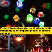 Instalatie De Craciun Liniara Led SIKS, 30 M, 300 LED-uri Mari Stil Diamant, Cu 8 jocuri de lumini, Pentru Exterior/Interior,... Instalatie De Craciun Liniara Led SIKS, 30 M, 300 LED-uri Mari Stil Diamant, Cu 8 jocuri de lumini, Pentru Exterior/Interior,...