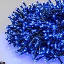 Instalatie De Craciun Liniara SIKS, 40 M, 500 LED-uri, Cu 8 Jocuri De Lumini, Pentru Exterior/Interior, Fir Verde Inchis, Alb...