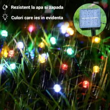 Instalatie Liniara Solara de Craciun EDAR, 10 m, 100 LED-uri Multicolore, Telecomanda, 8 Jocuri de Lumini, Fir Verde Inchis, ... Instalatie Liniara Solara de Craciun EDAR, 10 m, 100 LED-uri Multicolore, Telecomanda, 8 Jocuri de Lumini, Fir Verde Inchis, ...