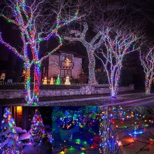Instalatie Liniara Solara de Craciun EDAR, 10 m, 100 LED-uri Multicolore, Telecomanda, 8 Jocuri de Lumini, Fir Verde Inchis, ... Instalatie Liniara Solara de Craciun EDAR, 10 m, 100 LED-uri Multicolore, Telecomanda, 8 Jocuri de Lumini, Fir Verde Inchis, ...