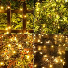 Instalatie Liniara Solara de Craciun EDAR, 50 m, 500 LED-uri Alb Calde, Telecomanda, 8 Jocuri de Lumini, Fir Verde Inchis, Pe... Instalatie Liniara Solara de Craciun EDAR, 50 m, 500 LED-uri Alb Calde, Telecomanda, 8 Jocuri de Lumini, Fir Verde Inchis, Pe...