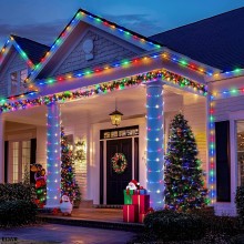 Banda Decorativa Craciun EDAR, 100 m, 48 LED/metru, SMD2835, Multicolor, IP65 Rezistent la Apa, 8 Jocuri de Lumini, Protectie...
