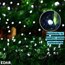 Instalatie De Craciun Liniara 72 m EDAR, 800 LED-uri, Alb Rece, Cu 8 Jocuri De Lumini – Pentru Interior Si Exterior, Fir Negru Instalatie De Craciun Liniara 72 m EDAR, 800 LED-uri, Alb Rece, Cu 8 Jocuri De Lumini – Pentru Interior Si Exterior, Fir Negru