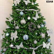 Instalatie De Craciun Liniara 72 m EDAR, 800 LED-uri, Alb Rece, Cu 8 Jocuri De Lumini – Pentru Interior Si Exterior, Fir Negru