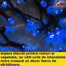 Instalatie De Craciun Liniara Led SIKS, 30 M, 300 LED-uri Mari Stil Diamant, Cu 8 jocuri de lumini, Pentru Exterior/Interior,... Instalatie De Craciun Liniara Led SIKS, 30 M, 300 LED-uri Mari Stil Diamant, Cu 8 jocuri de lumini, Pentru Exterior/Interior,...