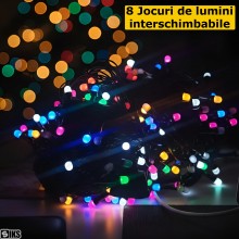 Instalatie De Craciun Liniara Led SIKS, 30 M, 300 LED-uri Mari Sidefate, Cu 8 jocuri de lumini, Pentru Exterior/Interior, Bra... Instalatie De Craciun Liniara Led SIKS, 30 M, 300 LED-uri Mari Sidefate, Cu 8 jocuri de lumini, Pentru Exterior/Interior, Bra...