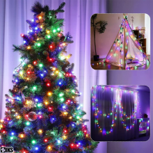 Instalatie De Craciun Liniara Led SIKS, 30 M, 300 LED-uri Mari Sidefate, Cu 8 jocuri de lumini, Pentru Exterior/Interior, Bra...