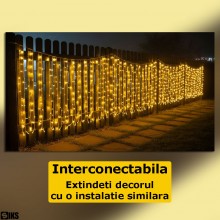 Instalatie De Craciun Tip Frajuri Curgatoare Egale SIKS, 12 Metri Lungime x 1 Metru Inaltime, Pentru Interior/Exterior, 8 Joc... Instalatie De Craciun Tip Frajuri Curgatoare Egale SIKS, 12 Metri Lungime x 1 Metru Inaltime, Pentru Interior/Exterior, 8 Joc...
