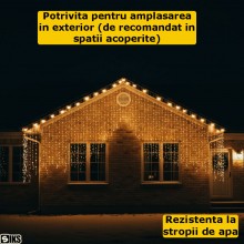 Instalatie De Craciun Tip Frajuri Curgatoare Egale SIKS, 12 Metri Lungime x 1 Metru Inaltime, Pentru Interior/Exterior, 8 Joc... Instalatie De Craciun Tip Frajuri Curgatoare Egale SIKS, 12 Metri Lungime x 1 Metru Inaltime, Pentru Interior/Exterior, 8 Joc...