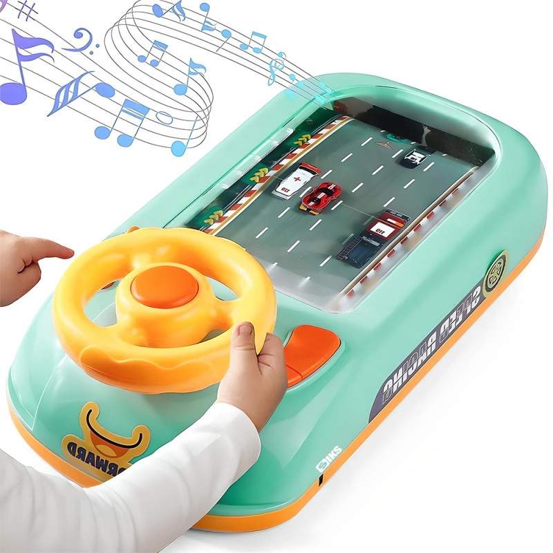 Jucarie SIKS Copii Cu Volan Interactiv, Jucarie Educativa Si Muzicala Cu Lumini, Sunete Si 2 Viteze, Circuit Curse Aventura L... Jucarie SIKS Copii Cu Volan Interactiv, Jucarie Educativa Si Muzicala Cu Lumini, Sunete Si 2 Viteze, Circuit Curse Aventura L...
