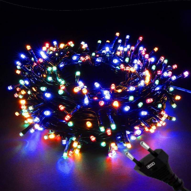 Instalatie Liniara de Craciun EDAR, 30 m, 300 LED-uri Mari Sidefate, Multicolor, 8 Jocuri de Lumini, Interconectabila, Pentru... Instalatie Liniara de Craciun EDAR, 30 m, 300 LED-uri Mari Sidefate, Multicolor, 8 Jocuri de Lumini, Interconectabila, Pentru...