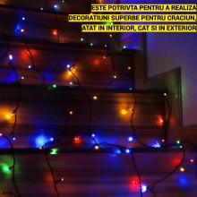 Instalatie Liniara de Craciun EDAR, 30 m, 300 LED-uri Mari Sidefate, Multicolor, 8 Jocuri de Lumini, Interconectabila, Pentru... Instalatie Liniara de Craciun EDAR, 30 m, 300 LED-uri Mari Sidefate, Multicolor, 8 Jocuri de Lumini, Interconectabila, Pentru...