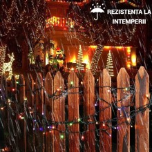 Instalatie Liniara de Craciun EDAR, 30 m, 300 LED-uri Mari Sidefate, Multicolor, 8 Jocuri de Lumini, Interconectabila, Pentru... Instalatie Liniara de Craciun EDAR, 30 m, 300 LED-uri Mari Sidefate, Multicolor, 8 Jocuri de Lumini, Interconectabila, Pentru...