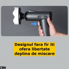 Masina De Polisat Auto Fara Fir SIKS, Aparat De Polish Auto, Kit Complet cu Accesorii si Incarcare USB, Viteza Reglabila, Mot...