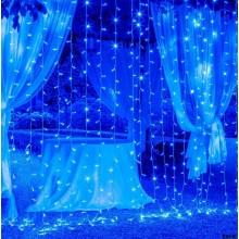 Instalatie LED de Craciun EDAR, Franjuri Luminoase 12m x 1m, 8 Functii de Iluminare, Interconectabila, Fir Transparent, Albas...