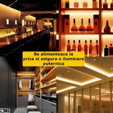 Instalatie De Craciun Tip Banda Led SIKS, Waterproof, Rola De 20 Metri, Cu Protectie Flexibila, De Exterior, Led SMD2835, 960...