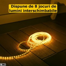 Instalatie De Craciun Tip Banda Led SIKS, Waterproof, Rola De 20 Metri, Cu Protectie Flexibila, De Exterior, Led SMD2835, 960...