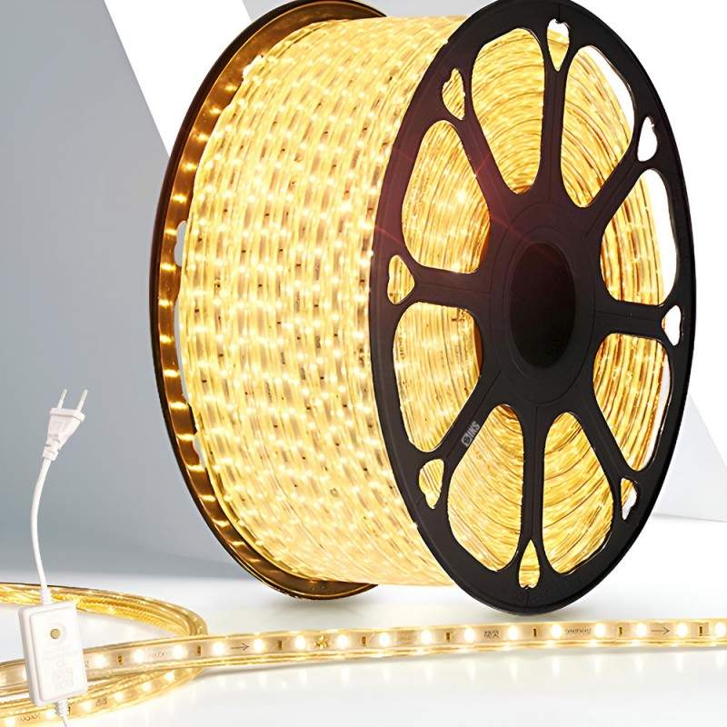 Instalatie De Craciun Tip Banda Led SIKS, Waterproof, Rola De 20 Metri, Cu Protectie Flexibila, De Exterior, Led SMD2835, 960...