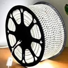 Instalatie De Craciun Tip Banda Led Pentru Exterior SIKS, Waterproof, Rola De 100 Metri, 48 Led / Metru, Cu Protectie Flexibi...