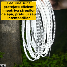 Instalatie De Craciun Tip Banda Led SIKS, Waterproof, Rola De 20 Metri, Cu Protectie Flexibila, De Exterior, Led SMD2835, 960...