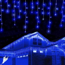 Instalatie Craciun Tip Turturi SIKS, 5 Metri, 110 Led-uri, Pentru Casa / Gradina / Foisor, Cu 8 Jocuri De Lumini, Franjuri Cu...