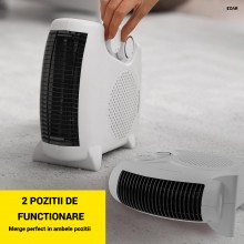 Aeroterma Electrica de Podea EDAR, 2000W, 2 Trepte de Putere, Termostat Reglabil, Protectie la Supraincalzire, Indicator Lumi...