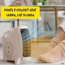 Aeroterma Electrica de Podea EDAR, 2000W, 2 Trepte de Putere, Termostat Reglabil, Protectie la Supraincalzire, Indicator Lumi...
