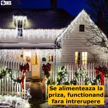 Instalatie Craciun Tip Turturi/Franjuri SIKS, 20 Metri, 500 Led-uri, Pentru Casa / Gradina / Gard, Cu 8 Jocuri De Lumini, Fra... Instalatie Craciun Tip Turturi/Franjuri SIKS, 20 Metri, 500 Led-uri, Pentru Casa / Gradina / Gard, Cu 8 Jocuri De Lumini, Fra...
