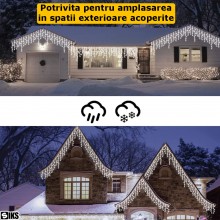 Instalatie Craciun Tip Turturi/Franjuri SIKS, 20 Metri, 500 Led-uri, Pentru Casa / Gradina / Gard, Cu 8 Jocuri De Lumini, Fra... Instalatie Craciun Tip Turturi/Franjuri SIKS, 20 Metri, 500 Led-uri, Pentru Casa / Gradina / Gard, Cu 8 Jocuri De Lumini, Fra...
